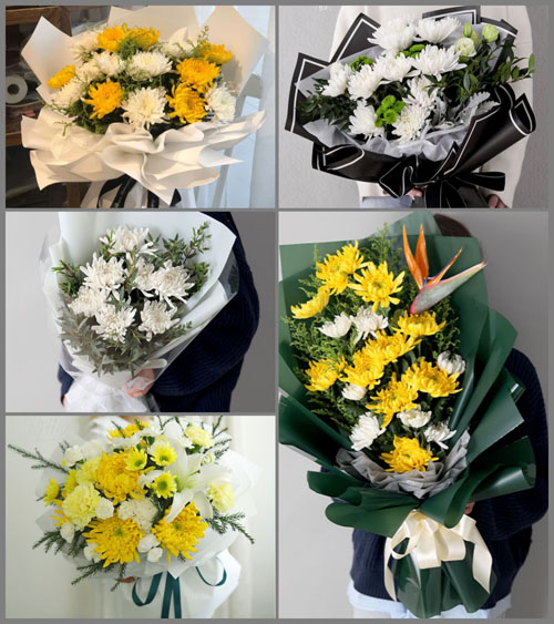 山东济宁嘉祥县黄垓乡赵庄村白事花束代送